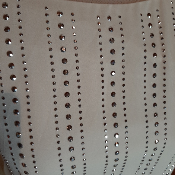 Alfani Long Sleeve Stunning Studded Blouse With Ballon Elastic Waist - Picture 2 of 7